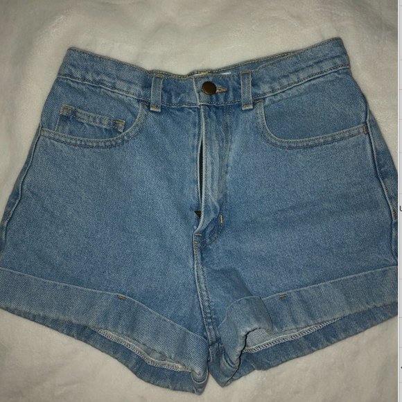 american apparel high waisted jean shorts - Picture 2 of 5